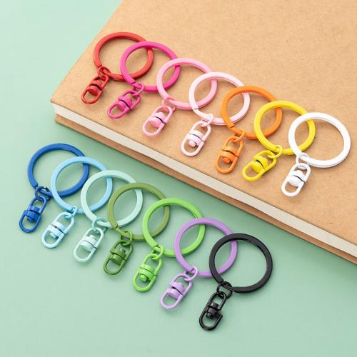 Zinc Alloy Key Chain Jewelry, with Iron, painted, portable & DIY 
