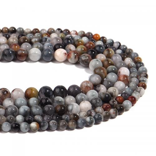 Perles de pierre gemme unique, Oeil d Eagle pierre, Rond, DIY & normes différentes pour le choix, couleurs mélangées Environ 38 cm, Vendu par brin