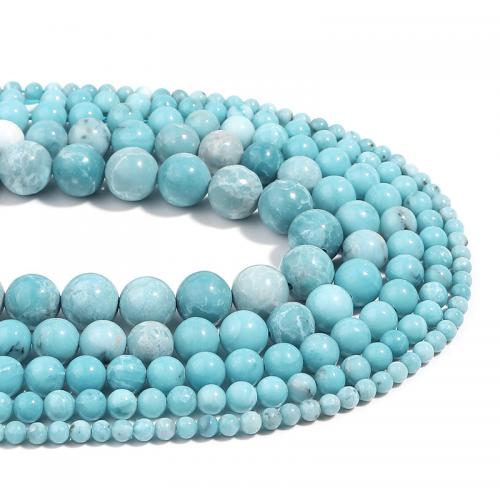 Single Gemstone Beads, Angelite, Round, DIY blue Approx 38 cm 