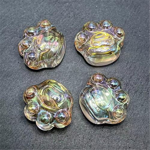 Perles acryliques plaquée, Acrylique, Griffe, Placage UV, DIY, plus de couleurs à choisir Environ 4.5mm, Environ Vendu par sac