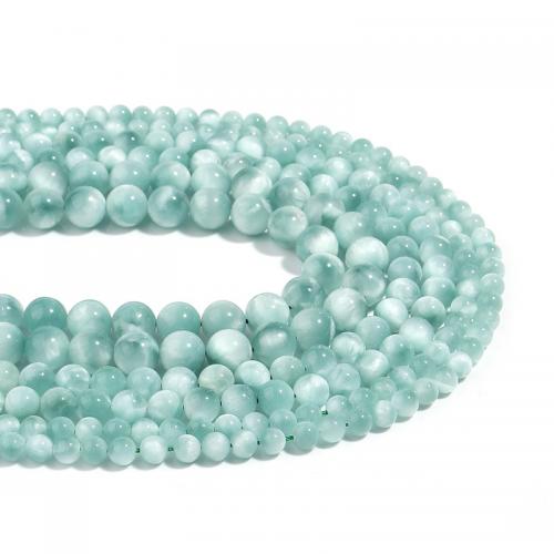 Single Gemstone Beads, Angelite, Round, DIY blue Approx 38 cm 