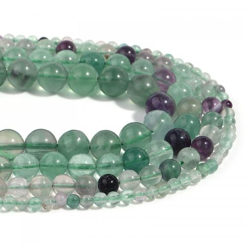 Fluorit Perlen, rund, DIY & verschiedene Größen vorhanden, grün, Länge:ca. 38 cm, verkauft von Strang
