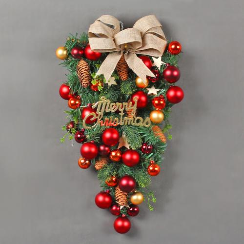 Christmas Wreath, Plastic, with Iron, Christmas Design & fashion jewelry, multi-colored 