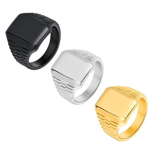 Палец кольцо-латунь, Латунь, Квадратная форма, Другое покрытие, ювелирные изделия моды & разный размер для выбора & Мужский, Много цветов для выбора .5mm, продается PC