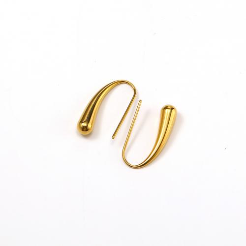 Titanium Steel Earrings, Vacuum Ion Plating, for woman, golden 