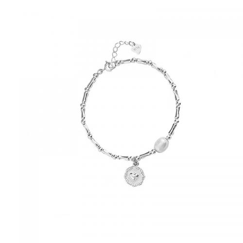 Sterling Silver Bracelets, 925 Sterling Silver, with 1.2inch extender chain, fashion jewelry & for woman, silver color Approx 6.3 Inch 