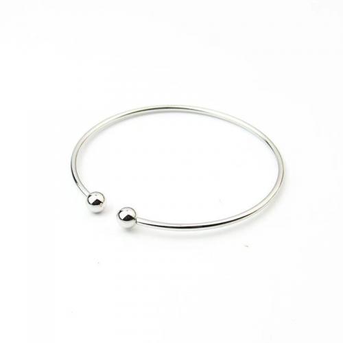 Sterling Silver Bracelets, 925 Sterling Silver, fashion jewelry & for woman, silver color, Inner Approx 