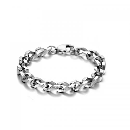 Titanium Steel Bracelet & Bangle, fashion jewelry & Unisex, original color, 9.1mm 