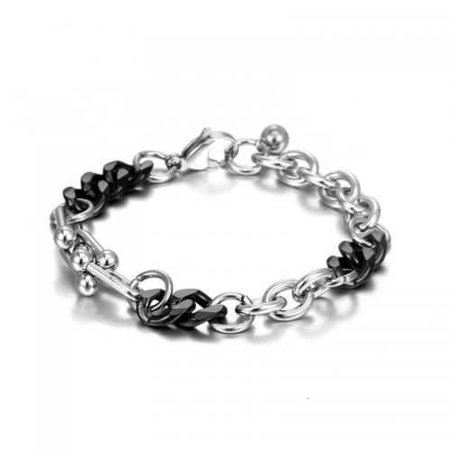 Titane bracelet en acier et bracelet, Acier titane, bijoux de mode & longueur différente pour le choix & unisexe, Vendu par brin
