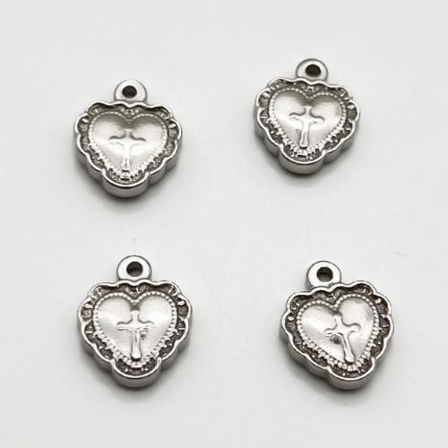Stainless Steel Heart Pendants, 304 Stainless Steel, DIY & machine polishing Approx 1.5mm 