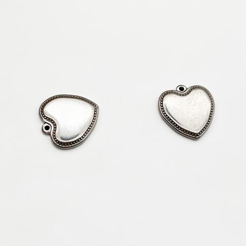 Stainless Steel Heart Pendants, 304 Stainless Steel, DIY & machine polishing Approx 1mm 