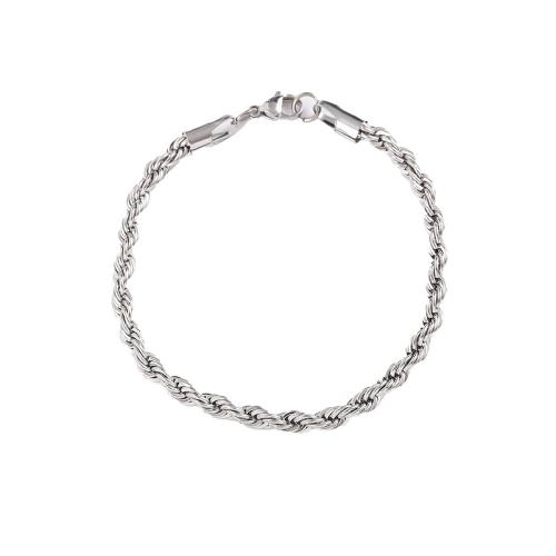 Titanium Steel Bracelet & Bangle, fashion jewelry & Unisex, original color, 5mm Approx 7.87 Inch 