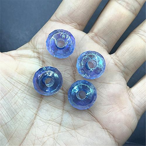 Plating Acrylic Beads, Rondelle, UV plating, DIY 15mm, Approx 