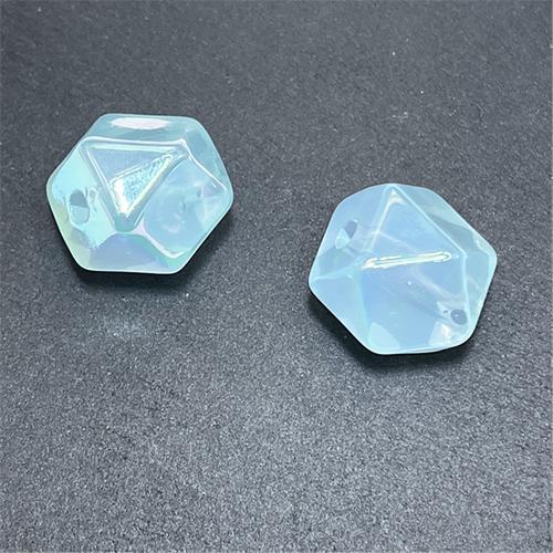 Plating Acrylic Beads, Geometrical Pattern, UV plating, DIY & faceted 18.85mm Approx 3.15mm, Approx 