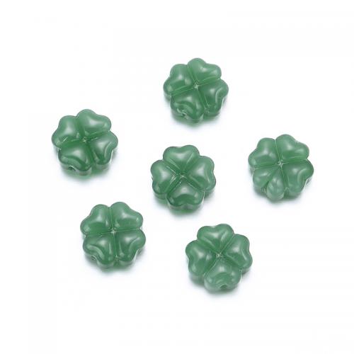 Plaqué Perles de verre, Trèfle à quatre feuilles, DIY, plus de couleurs à choisir Environ 1mm, Environ Vendu par sac