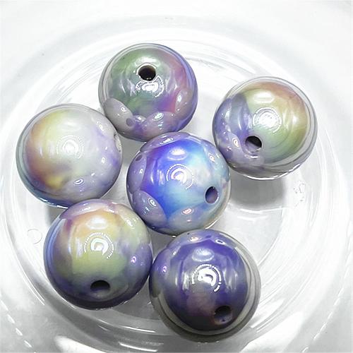 Beschichtung von Acryl-Perlen, Acryl, rund, UV plattiert, DIY, keine, 16mm, ca. 100PCs/Tasche, verkauft von Tasche