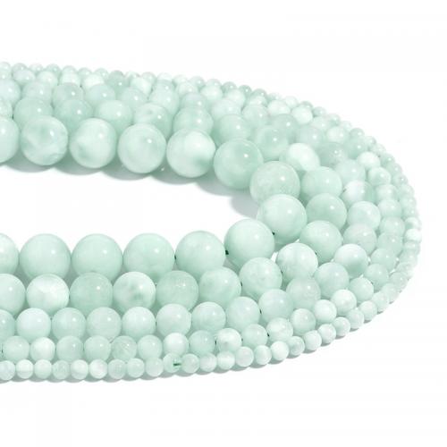 Perles de pierre gemme unique, Angelite, Rond, DIY & normes différentes pour le choix, vert Environ 38 cm, Vendu par brin