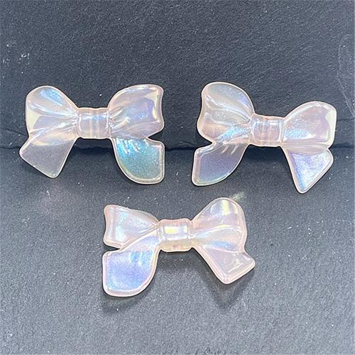 Plating Acrylic Beads, Bowknot, UV plating, DIY & luminated Approx 2.32mm, Approx 