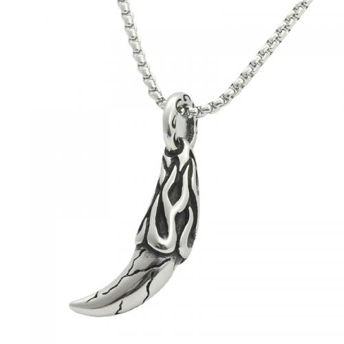 Stainless Steel Jewelry Necklace, 304 Stainless Steel, polished, Unisex The pendant is 53 mm high and 14 mm wide Approx 60 cm 