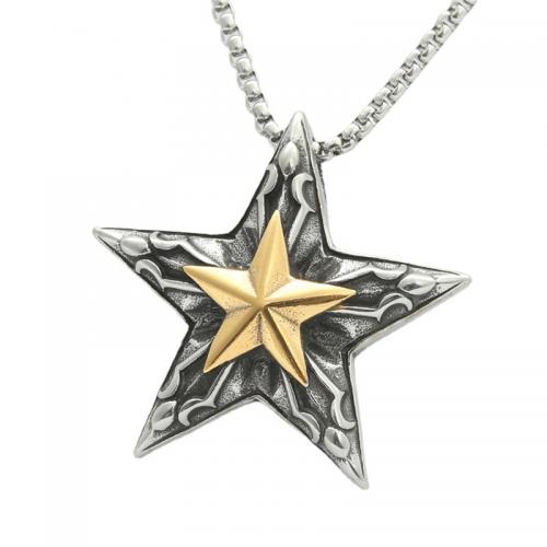 Stainless Steel Jewelry Necklace, 304 Stainless Steel, polished, Unisex The pendant is 45 mm high and 45 mm wide Approx 60 cm 