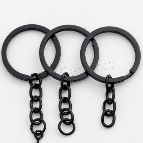 Zinc Alloy Key Chain Jewelry, with Iron, DIY black 