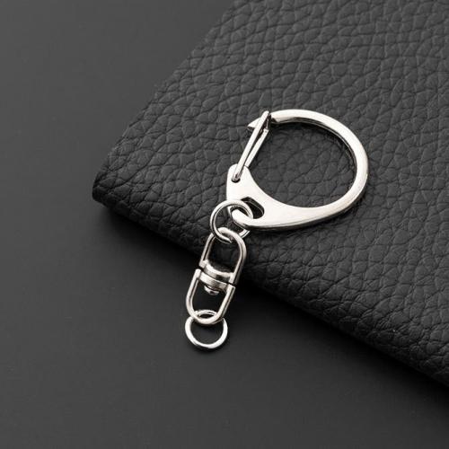 Zinc Alloy Key Chain Jewelry, with Iron, portable & DIY  nickel color 
