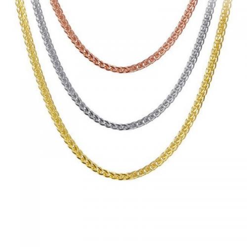argent sterling 925 collier, Placage, chaîne chopin & styles différents pour le choix & pour femme, Vendu par PC