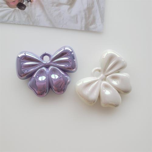 Perles acryliques plaquée, Acrylique, Noeud papillon, DIY, plus de couleurs à choisir, 44.5mm Vendu par sac