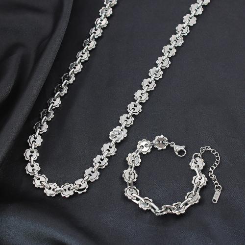 Fashion Stainless Steel Jewelry Sets, 304 Stainless Steel, with 5cm extender chain, fashion jewelry & for woman, original color cm, 16 cm 