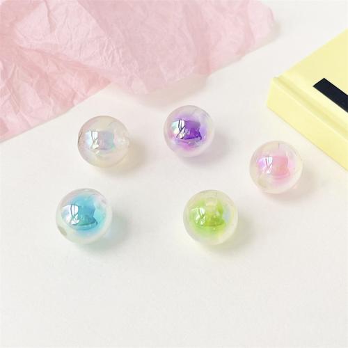 Perles acryliques plaquée, Acrylique, Rond, DIY, plus de couleurs à choisir, 15mm Vendu par sac