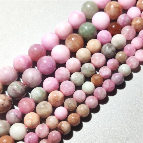 Single Gemstone Beads, Chalcedony, Round, DIY mixed colors Approx 36-38 cm 