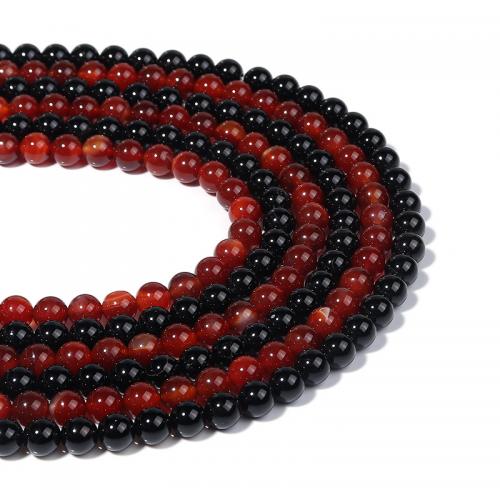 Achat Perlen, rund, verschiedenen Qualitäten für die Wahl & DIY & verschiedene Größen vorhanden, keine, Länge:ca. 38 cm, verkauft von Strang
