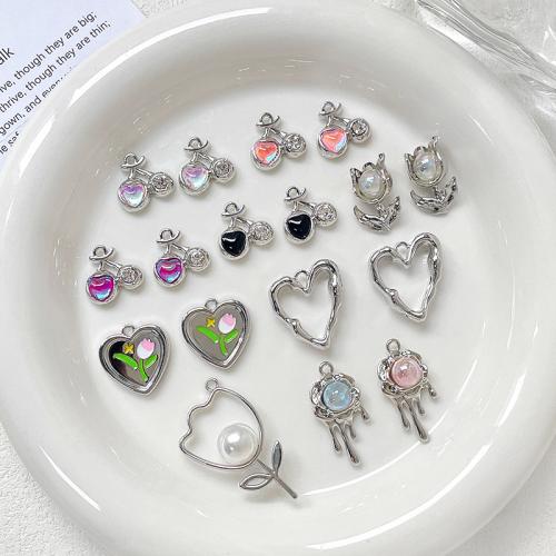 Zinc Alloy Jewelry Pendants, plated, DIY & enamel 