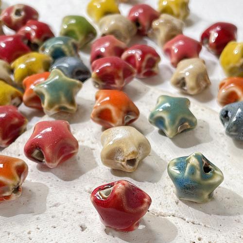 Lackieren Lack Porzellan Perlen, Stern, DIY, keine, 15x15mm, verkauft von PC