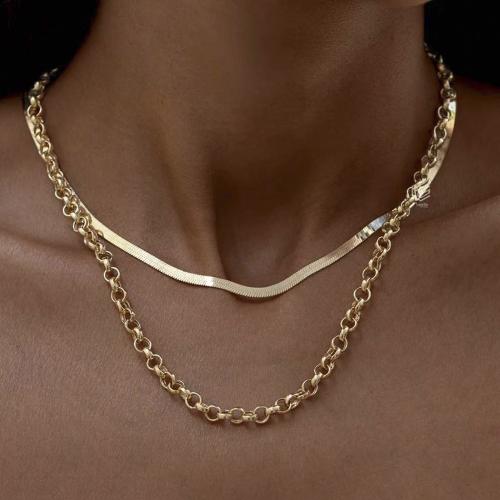 Brass Jewelry Necklace, plated, fashion jewelry 