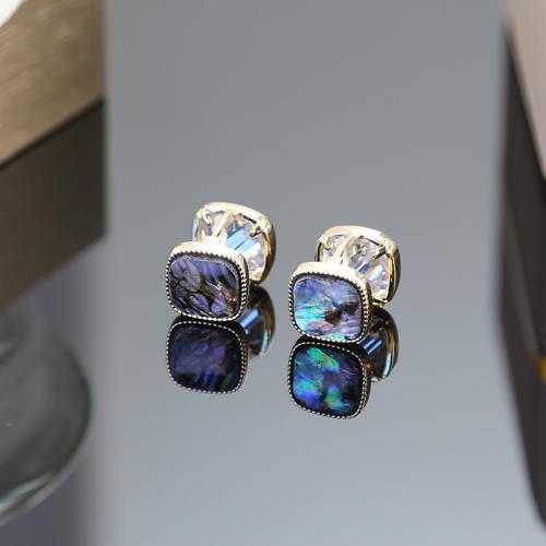 Boucles d'oreilles en laiton zircon cubique, Plaqué d'or 18K, bijoux de mode & pavé de micro zircon & pour femme Vendu par paire
