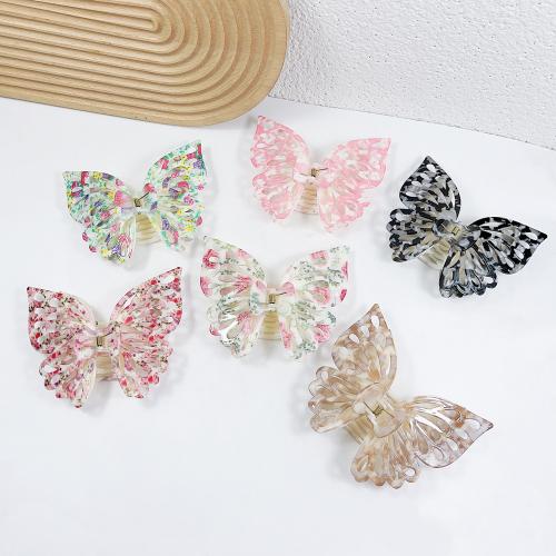 Hair Claw Clips, Plastic, Butterfly, handmade, for woman & hollow 
