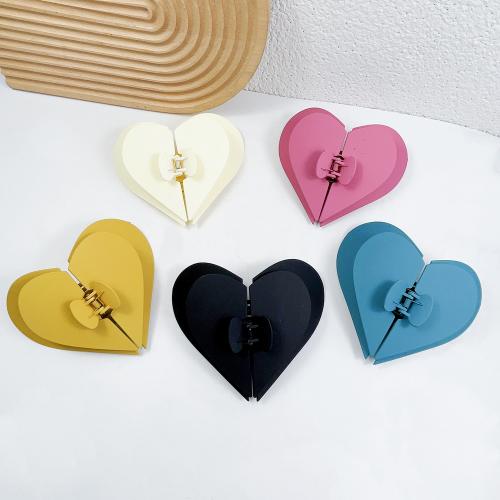 Hair Claw Clips, Plastic, Heart, handmade, for woman & frosted 