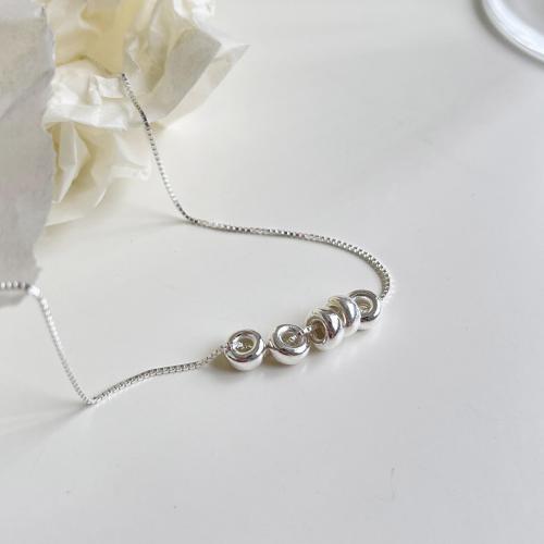 Серебро 925 пробы Ожерелье, ювелирные изделия моды & Женский, серебряный, длина:Приблизительно 16 дюймовый, продается PC