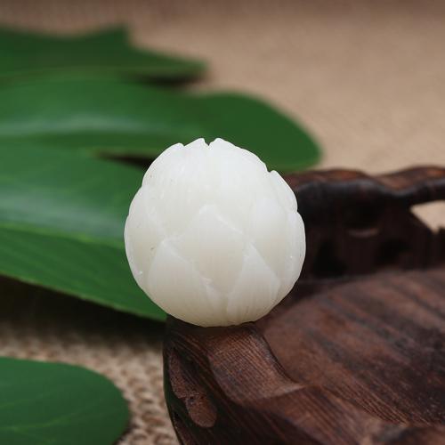 Blume Harz Perlen, geschnitzt, DIY, weiß, 23x24mm, 200PCs/Tasche, verkauft von Tasche