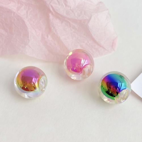 Bead in Bead Acrylic Beads, Round, UV plating, DIY 18mm 