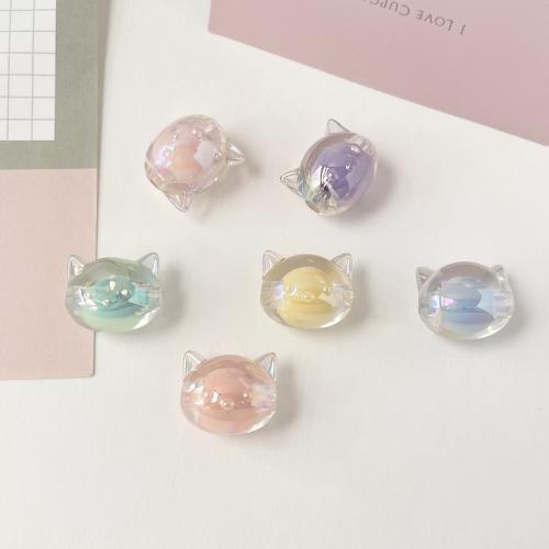 collier en perle acrylique , chat, DIY, plus de couleurs à choisir, 18.5mm Vendu par sac