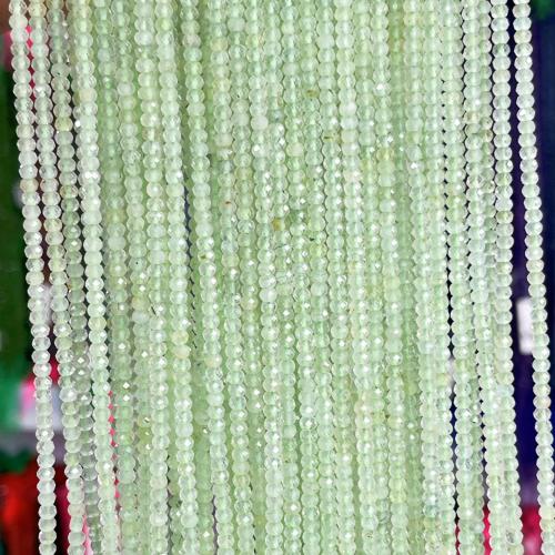 Prehnite Beads, Natural Prehnite, Abacus, polished, DIY & faceted, green Approx 