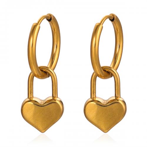 Stainless Steel Drop Earring, 304 Stainless Steel, Heart, fashion jewelry & for woman 30mm 