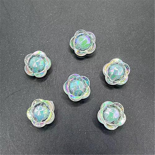 collier en perle acrylique , fleur, DIY, plus de couleurs à choisir, 12mm Environ 2mm, Environ Vendu par sac