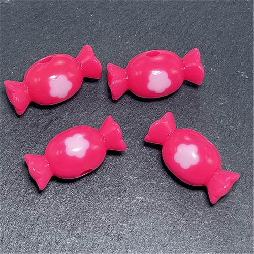 Zweifarbige Acryl Perlen, Bonbons, DIY, keine, 20.06x10.01mm, Bohrung:ca. 2.91mm, ca. 480PCs/Tasche, verkauft von Tasche