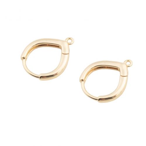 Brass Hoop Earring Components, real gold plated, DIY, golden Approx 1mm 