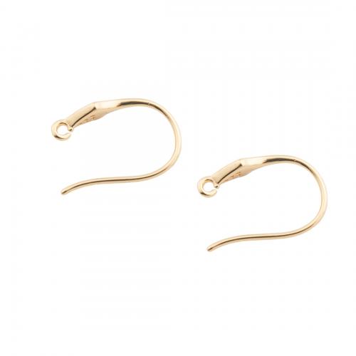 Brass Hoop Earring Components, real gold plated, DIY & micro pave cubic zirconia, golden Approx 1mm 