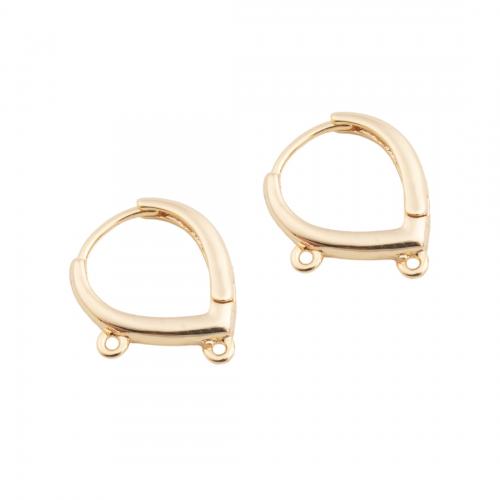 Brass Hoop Earring Components, real gold plated, DIY, golden Approx 0.5mm 