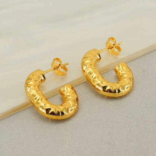 Stainless Steel Stud Earring, 304 Stainless Steel, Vacuum Ion Plating, fashion jewelry & for woman, golden [